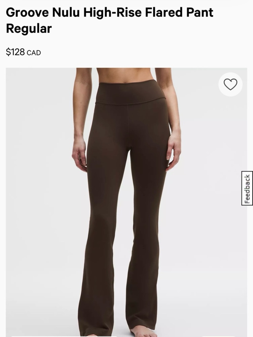 lululemon athletica Groove-Nulu High Rise Flared Women’s Brown Leggings